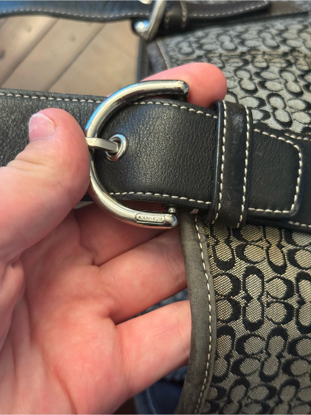 Coach Y2K hobo monogram tote bag Used! - Picture 11 of 14